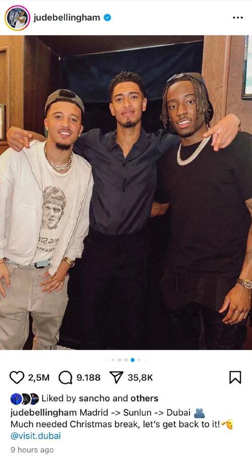 好哥们，太阳报：马杜埃凯和桑乔周末一同参加音乐节